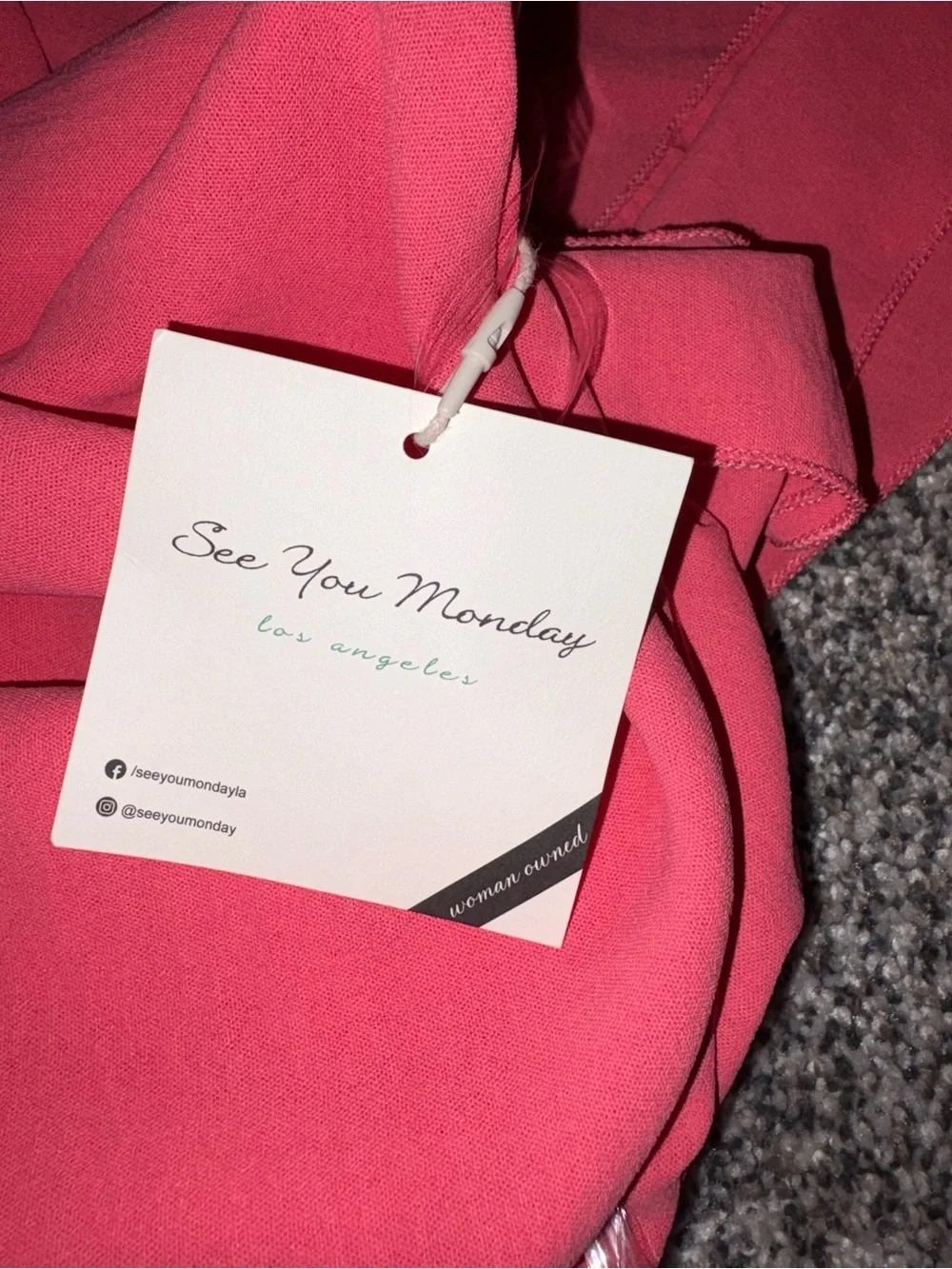 See You Monday Coral Pink Strapless Dress